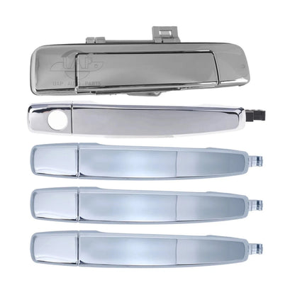 Set of 5 Chrome Outer Door Handles for Holden Colorado (2012–2016)