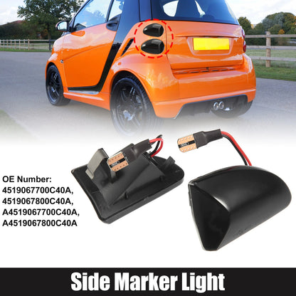1 Pair Side Marker Lights Turn Signal Assembly 4519067700C40A for Smart Fortwo (2008–2015)