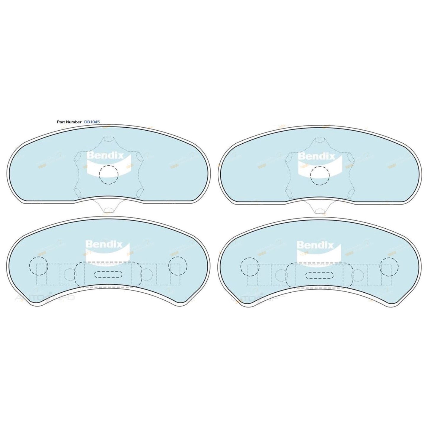 Set of 4 Bendix Front Brake Pads for Falcon XA XB XC XD XE XF (1972–1993)