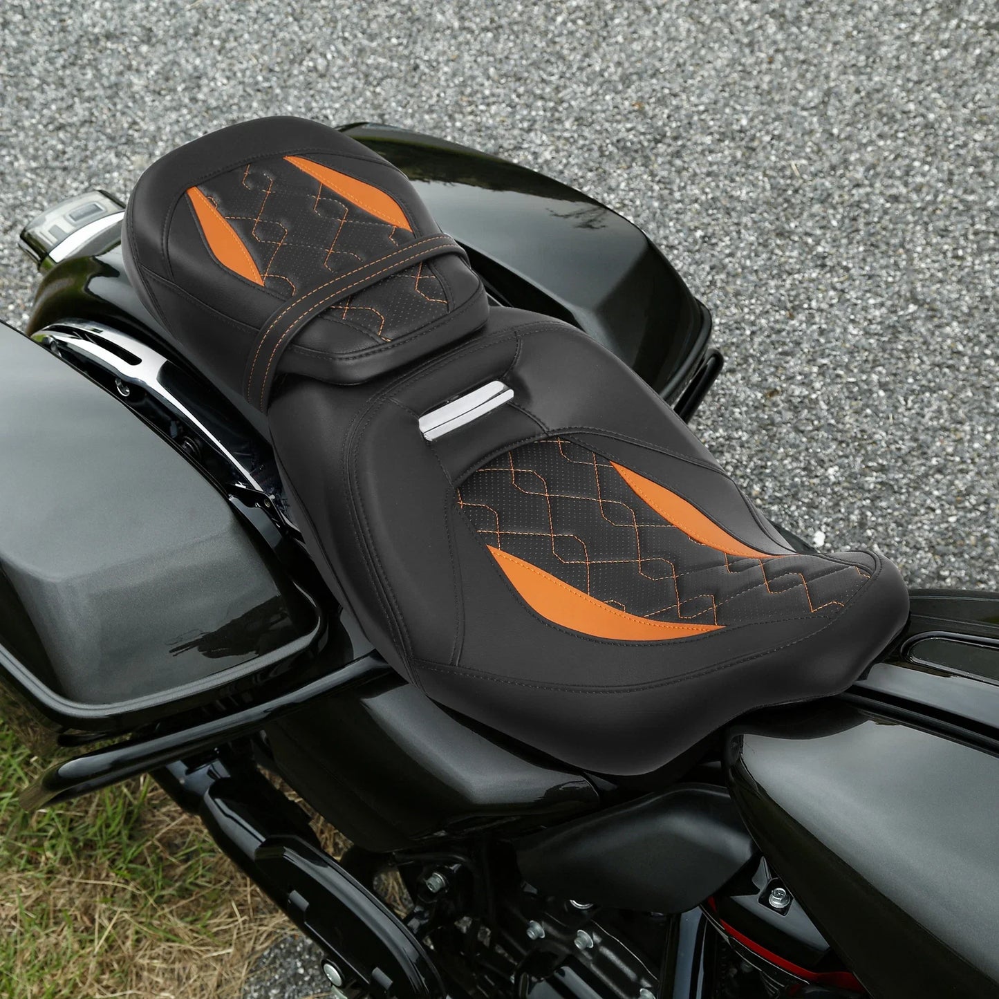 Driver Passenger Gel Seat for Harley Touring CVO Road Street Glide (2009-2023)