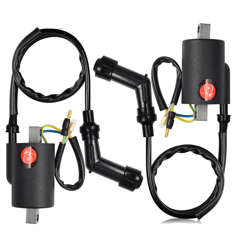2X Ignition Coils & Spark Plug Caps for Honda CB350 CB450 CL350 CL450