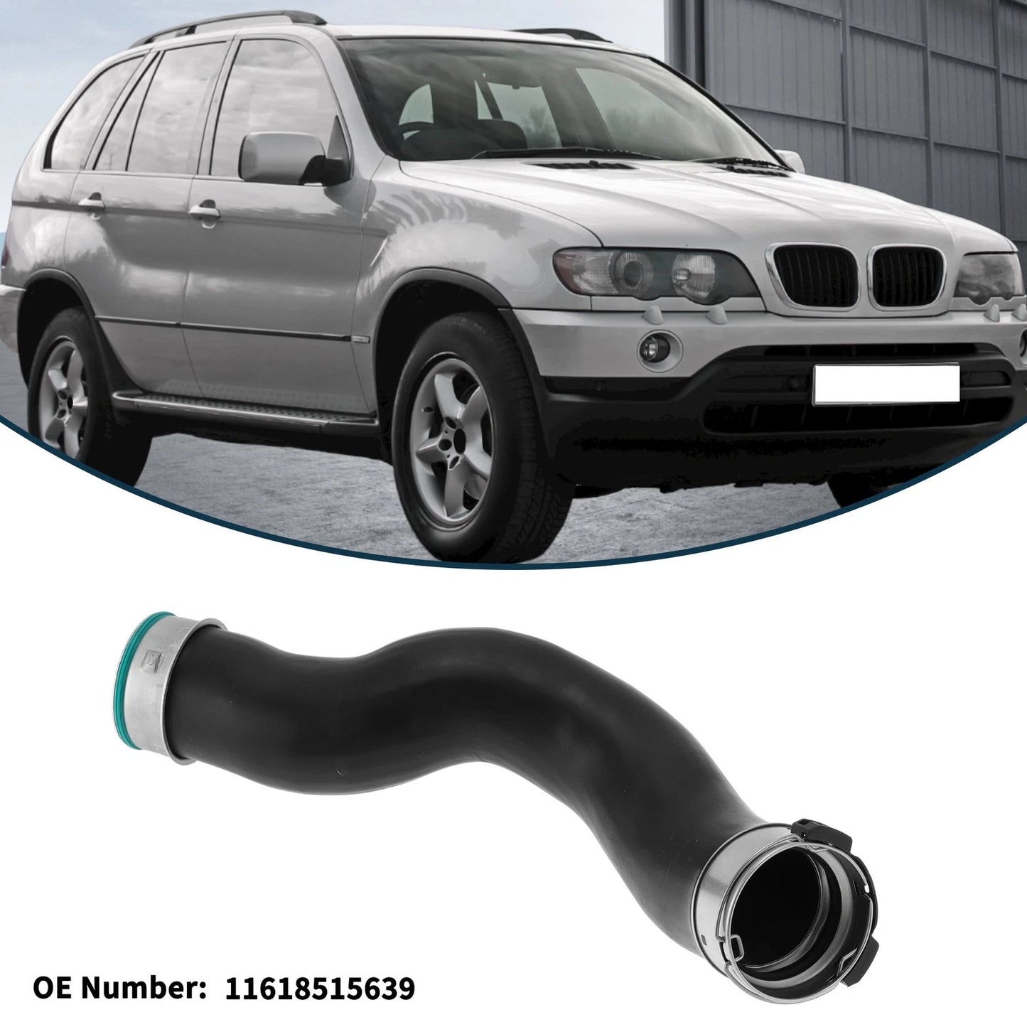 Radiator Hose for BMW X5 F15 F85 (2013–2015) No. 11618515639, Boost Hose Black
