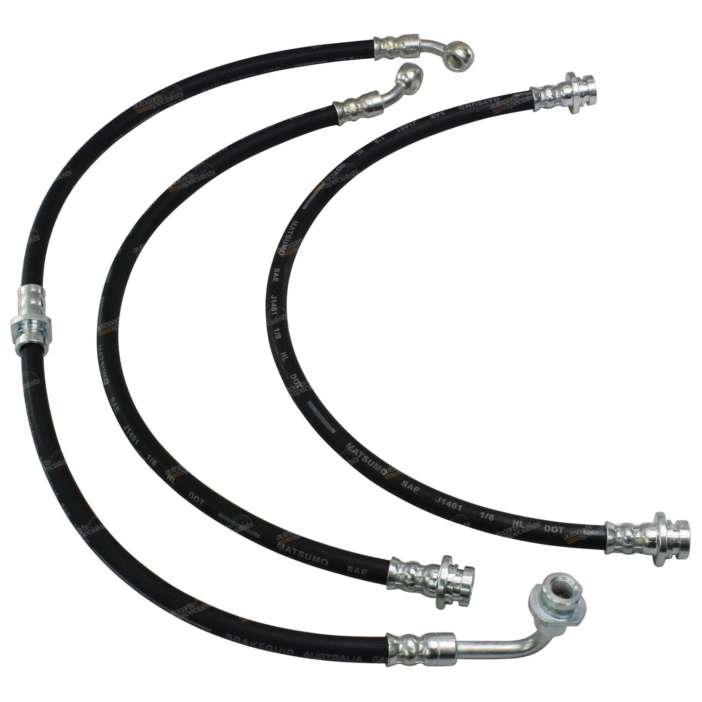 2-3" Rubber Brake Hose / Line Kit for Suzuki Jimny (1998-2017)