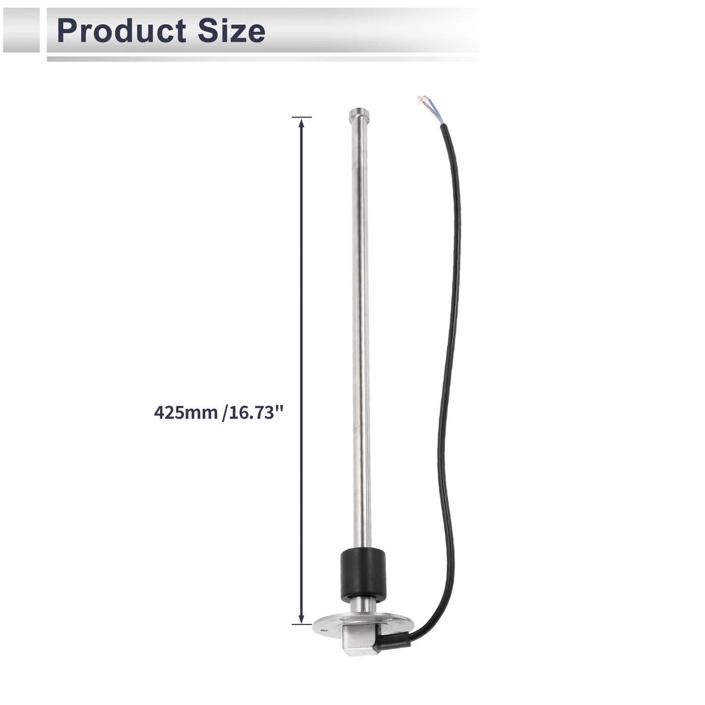 Fuel Sending Unit and Gauge Kit 240-33 Ohm for Boat Car Truck (16.73")