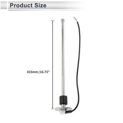Fuel Sending Unit and Gauge Kit 240-33 Ohm for Boat Car Truck (16.73")