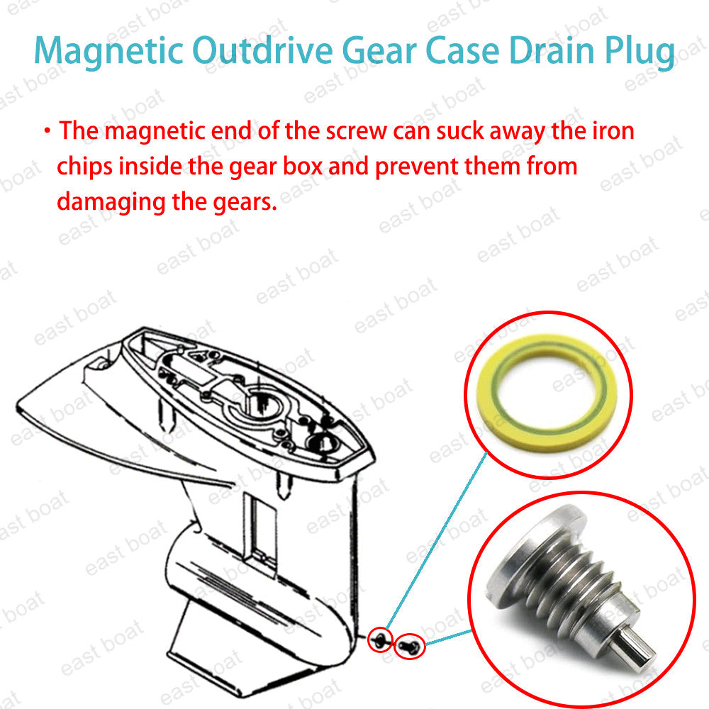 Lower Unit Gear Lube Drain Fill Hole Screw for Mercury & Mariner Outboards
