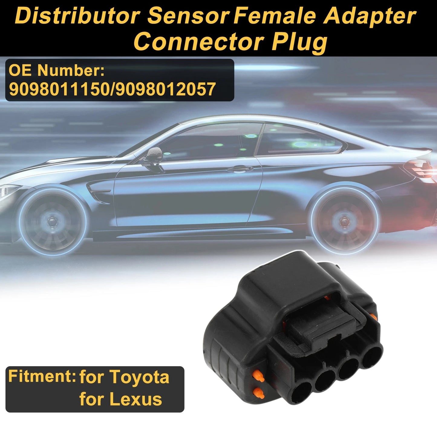 1 Pc Distributor Sensor Connector Plug for Toyota (No. 9098011150)
