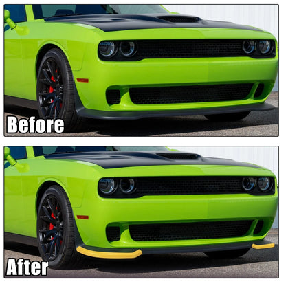 Car Front Lip Protector Yellow for Dodge Challenger Hellcat (2015-2020)