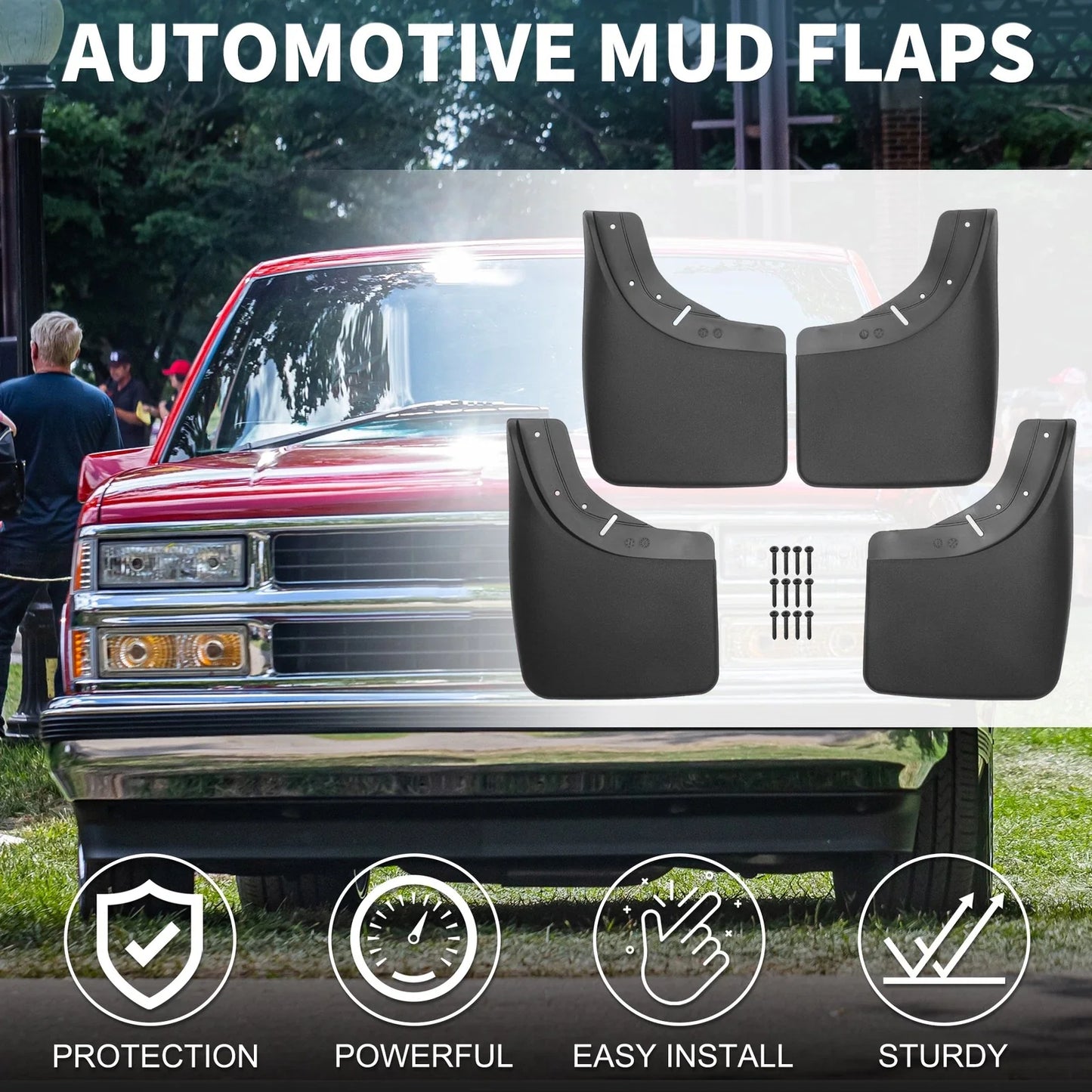 Mud Flap Splash Guard for Chevrolet GMC C1500 K1500 C2500 K2500 (1990-1999)