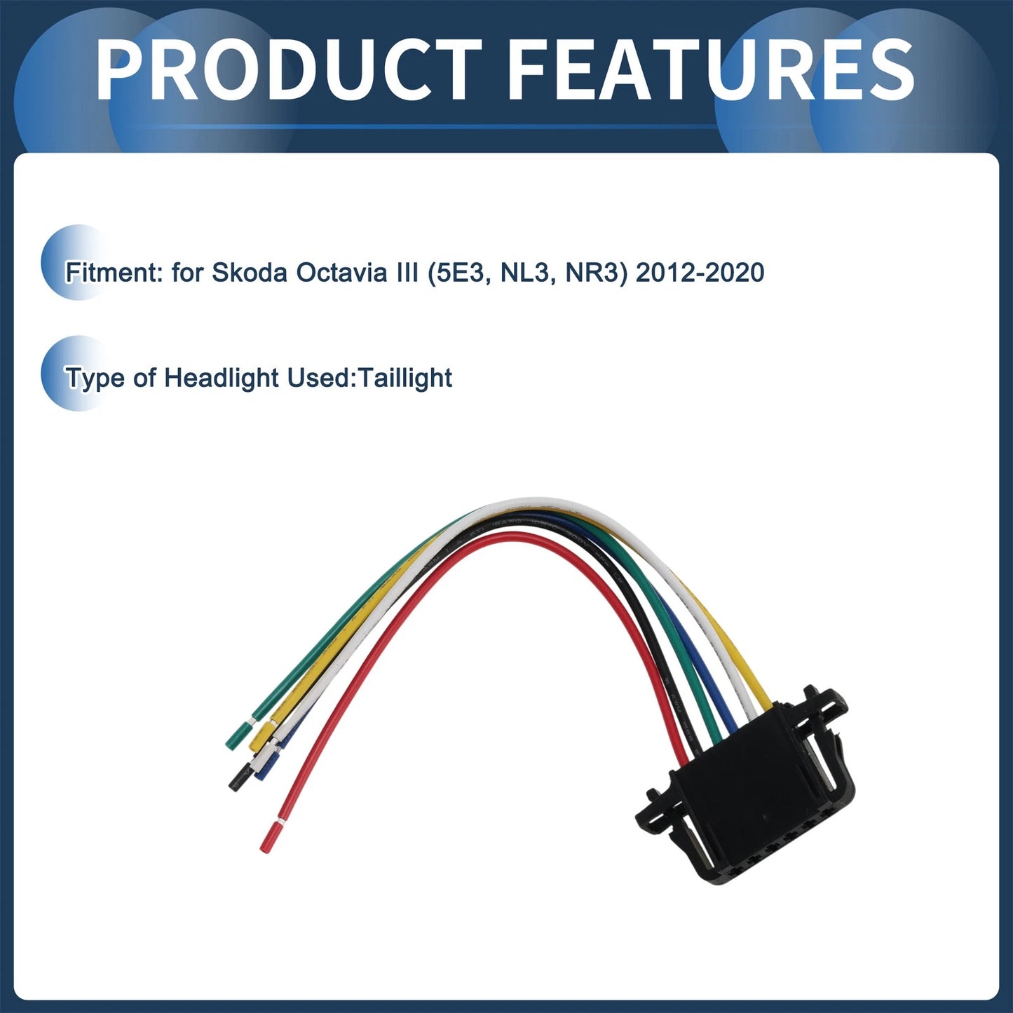 Headlight Wiring Harness Assembly for Skoda Octavia III (2012–2020)