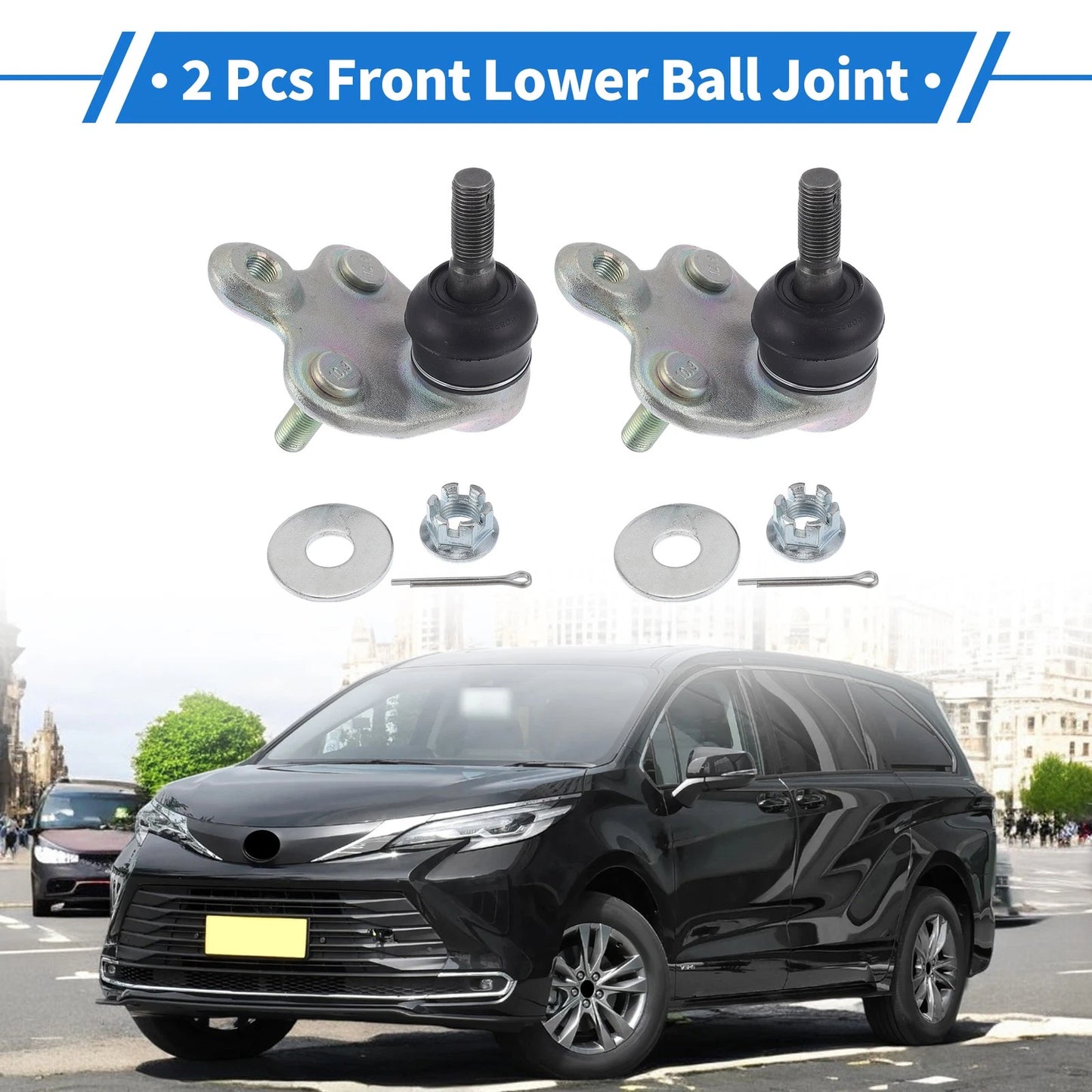 2X Front Lower Ball Joints for Toyota Prius (2004–2009) No.K500384/4333049055