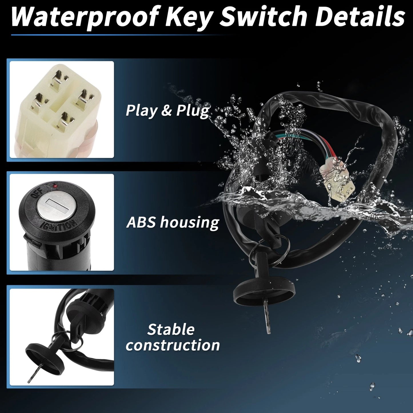 Ignition Key Switch No. 35100HP1003 for Honda Sportrax 450 TRX450R (2004–2005)