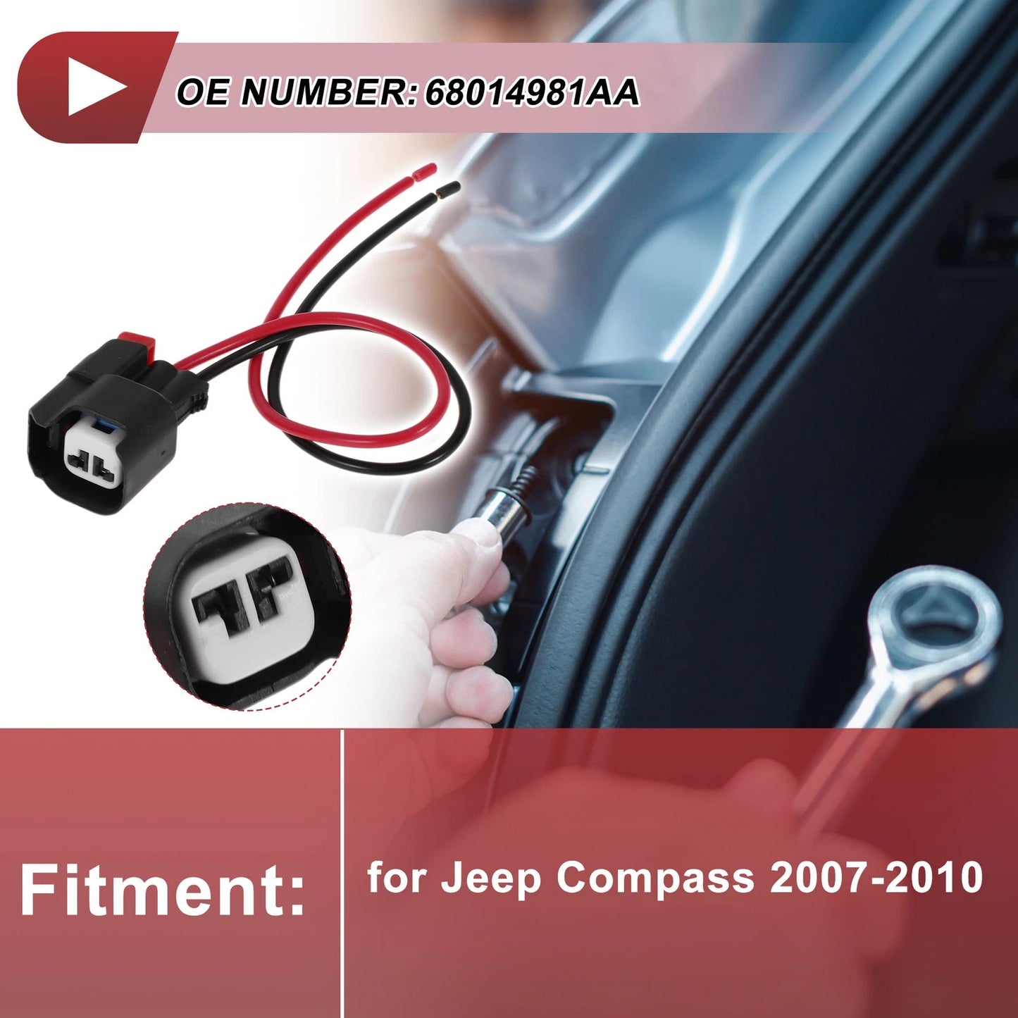 Backup Reverse Light Socket Wiring for Jeep Compass (2007–2010) No. 68014981AA