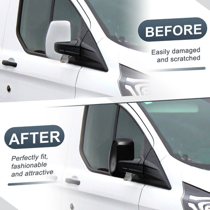 Right Rearview Mirror Cover Cap Gloss Black for Ford Transit Custom (2012–2023)