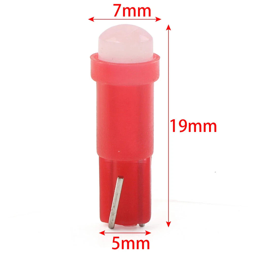 Red T5 1 SMD Dashboard Gauge Indicator Light Bulbs for Car