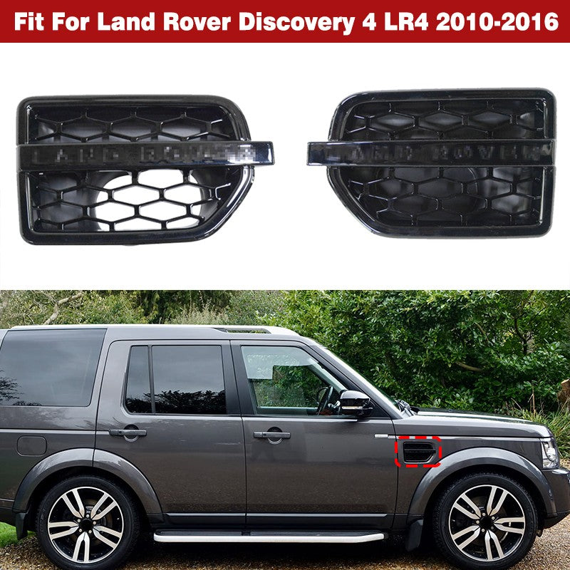 Pair Front Side Fender Air Intake Vent Grille Cover for Land Rover LR4 (2010–2016)