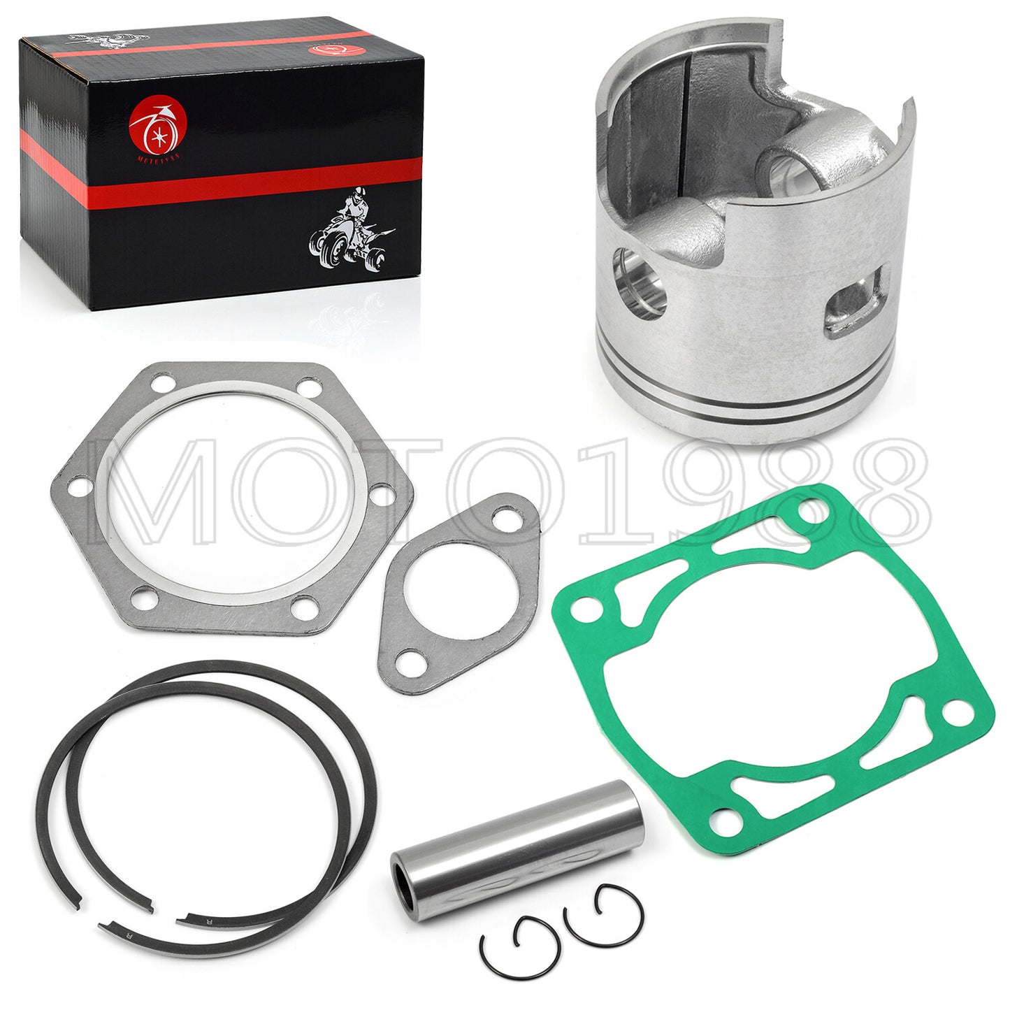 Oversize Piston & Ring Gasket Kit for EZGO 2 Cycle Golf Cart (1976–1988)
