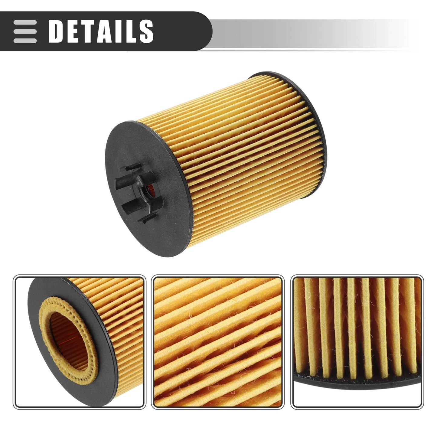 Set of 1 Engine Oil Filters for BMW 545i 645Ci 745i (2004–2006) No. 11427511161