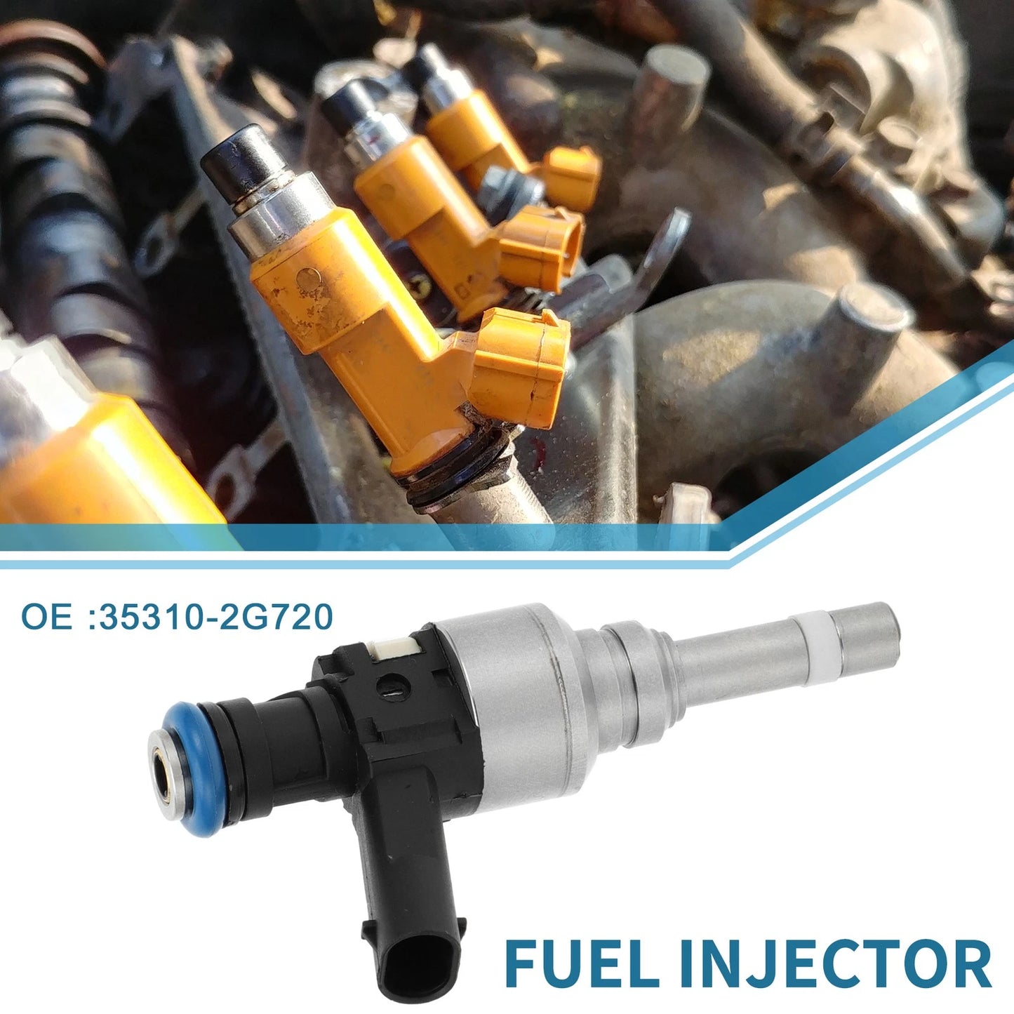Fuel Injector 35310-2G720 for Hyundai Santa Fe Sport (2013–2016) 2.0T Black