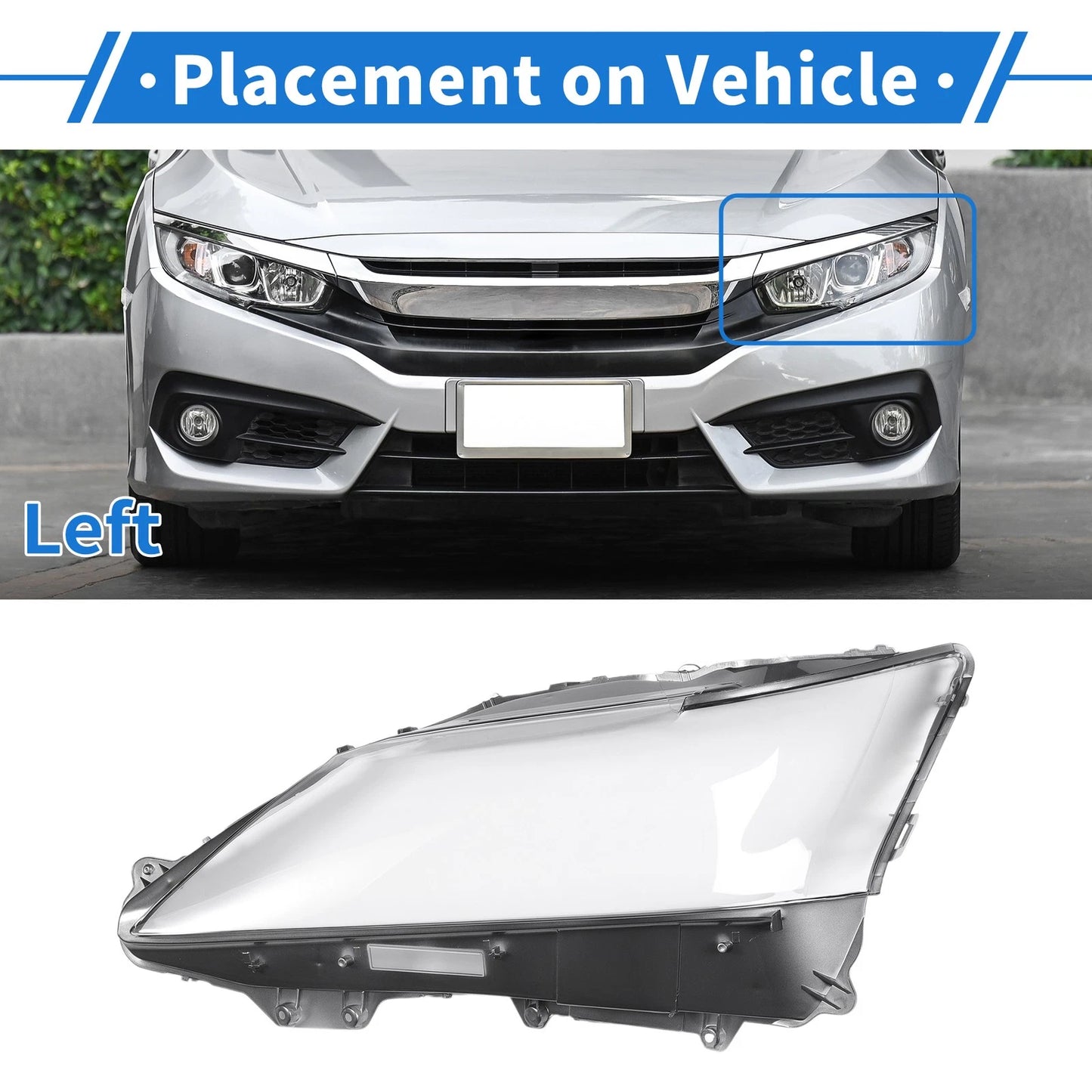 1 Pcs Headlight Lens Cover for Lexus GS250/GS350/GS450H (2012–2015)