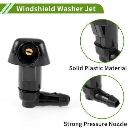Set of 1 Windshield Washer Nozzle w/ Hose Connector for Honda  No.76815SDAA11