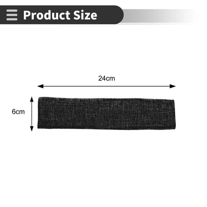 Set of 2 Black Seat Belt Cover Pads for Universal Fit (24cm)