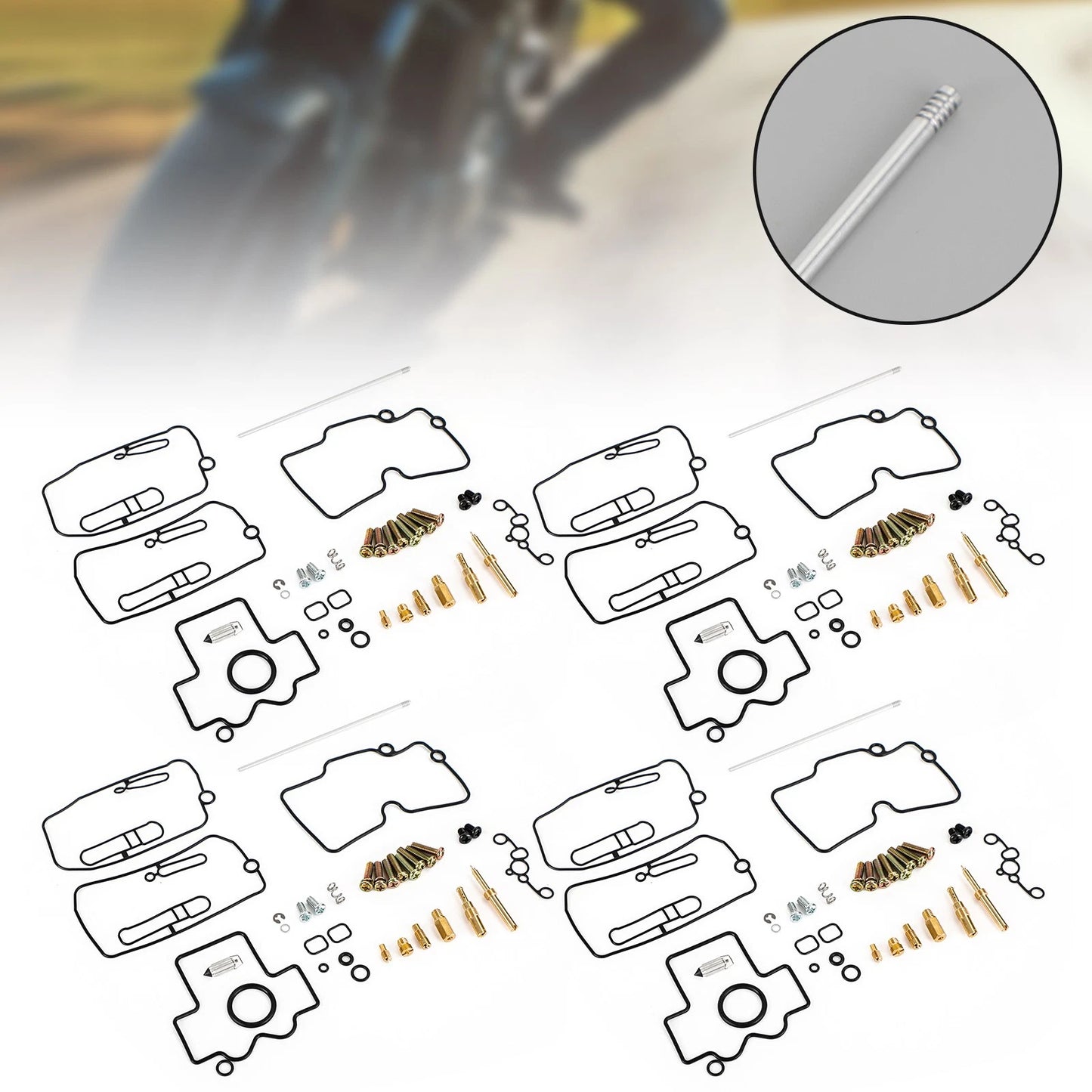 4X Carburetor Repair Kit for Yamaha YFZ450 (2004–2009)