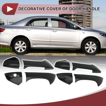 Set of 4 Car Door Handle Covers for Honda Accord (2008–2012) Black ABS