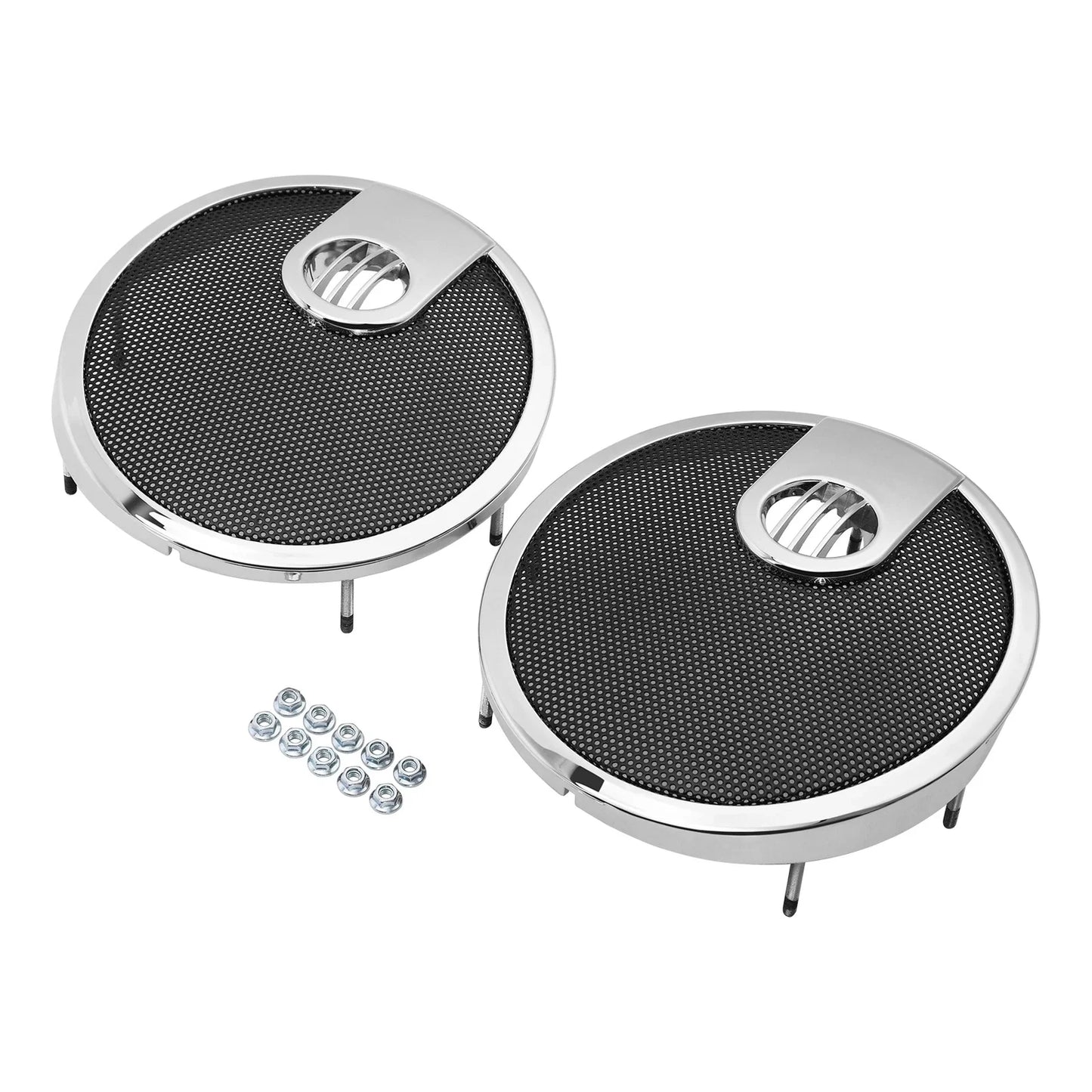 6.5" Saddlebag Speaker Grills for Indian Chieftain, Roadmaster (2014-2024)