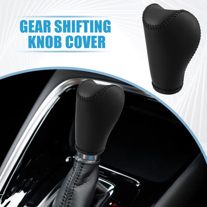 Gear Shifting Knob Cover for Jeep Cherokee (2014) PU Leather Black