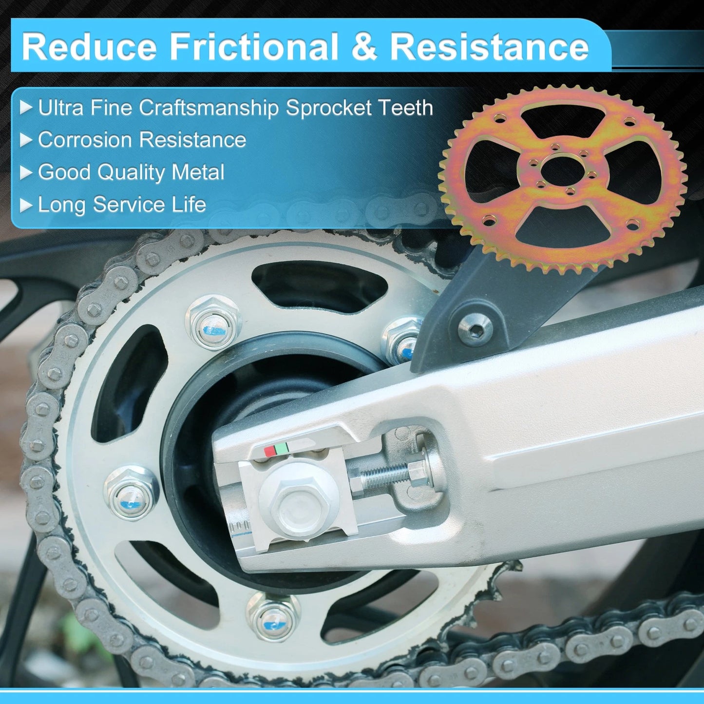 50t Rear Chain for Coleman Powersports CT100U CC100X Mini Bike (2017–2023)