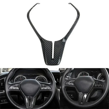 Steering Wheel Cover Trim ABS Carbon Fiber for Infiniti Q50 Q60 QX50 (17-22)