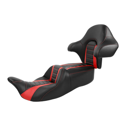 Rider Passenger Gel Seat Backrest for Harley Electra Street Glide (2014-2023)