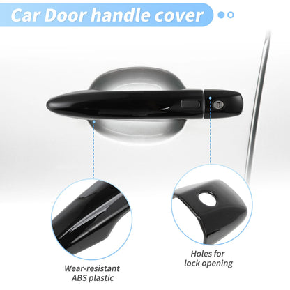 Door Handle Cover Protector for Nissan Sentra Altima X-Trail (2013–2023) Glossy Black