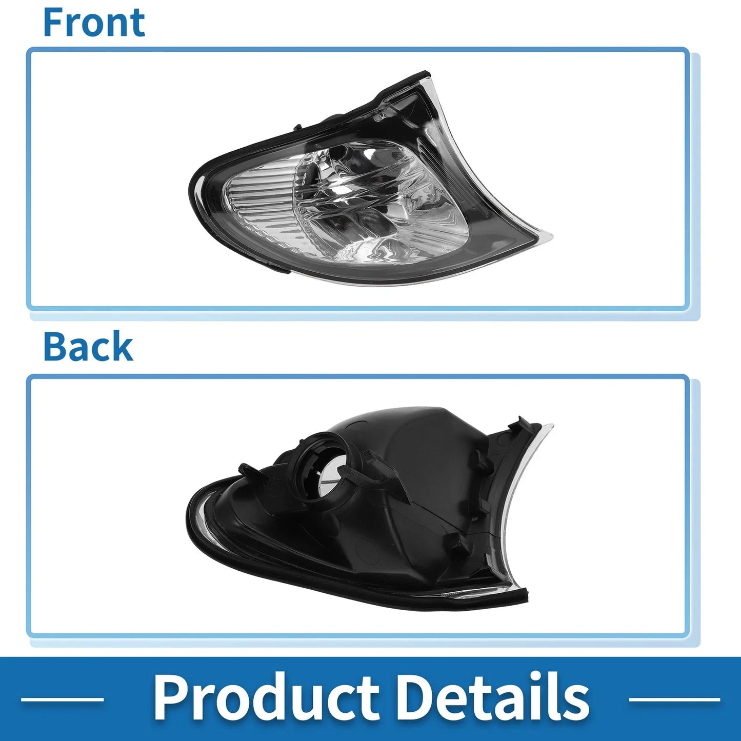 1 x Right Corner Signal Light Cover for BMW 3 Series (2002-2005)