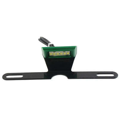 LED Brake Tail Light License Plate Mount Holder Bracket for Motorcycle Green
