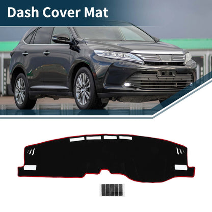 Dashboard Dash Cover Mat for Toyota Harrier (2020–2024) Black Red Set of 1