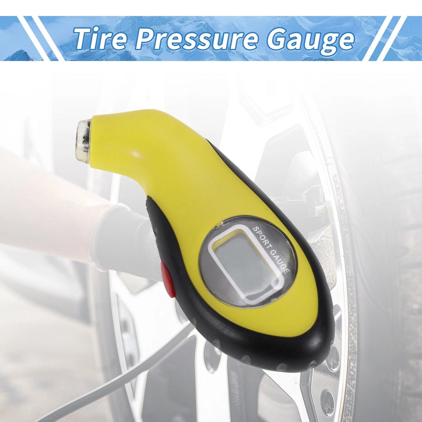 Tire Pressure Gauge 0-140 psi with LED Lights for Tires
