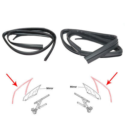 Set of 2 Door Glass Run Channels for Toyota Hilux Vigo (2005–2015)