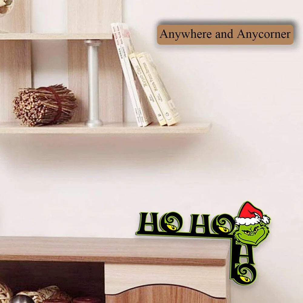 Grinch Christmas Door Frame Decoration Wooden Sign Ornaments
