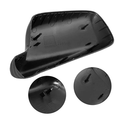 Carbon Fiber Look Side Mirror Cover Cap for BMW E46 E65 E66 E67 (2000-2006)