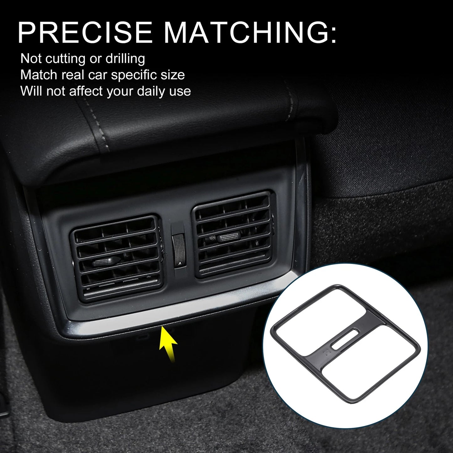 Rear Air Conditioner Panel Cover for Honda Vezel RV3/RV4/RV5/RV6 (2014–2021) Black