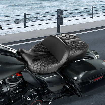 Black Rider Gel Seat for Harley Road King, Glide (2009-2023)