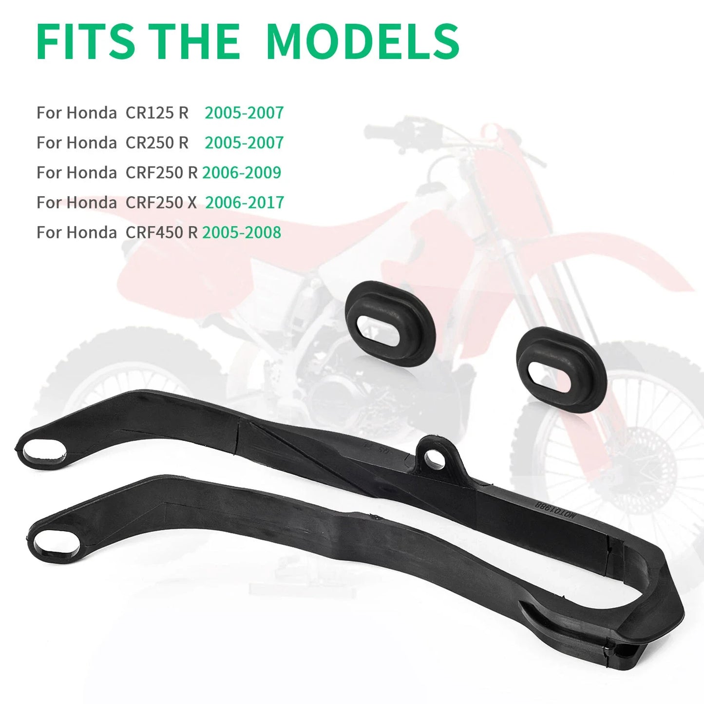 Swingarm Chain Slider & WASHERS for Honda CRF250R (2006–2009)