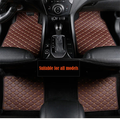 4 Pcs Waterproof PU Leather Car Floor Mats