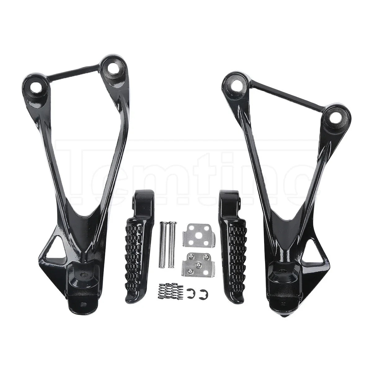 Black Rear Passenger Footpegs for Kawasaki Ninja ZX6R (2005-2008)