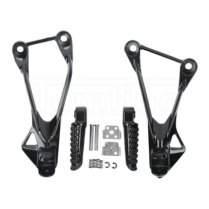 Black Rear Passenger Footpegs for Kawasaki Ninja ZX6R (2005-2008)