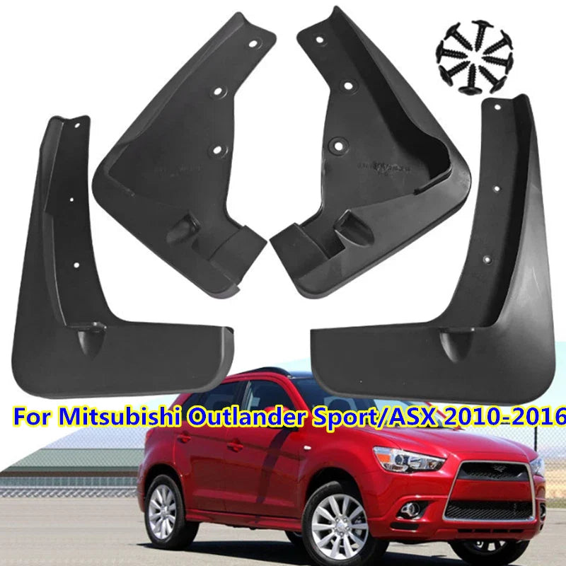 4 x Mud Flaps Splash Guards for Mitsubishi Outlander Sport/ASX (2010–2016)