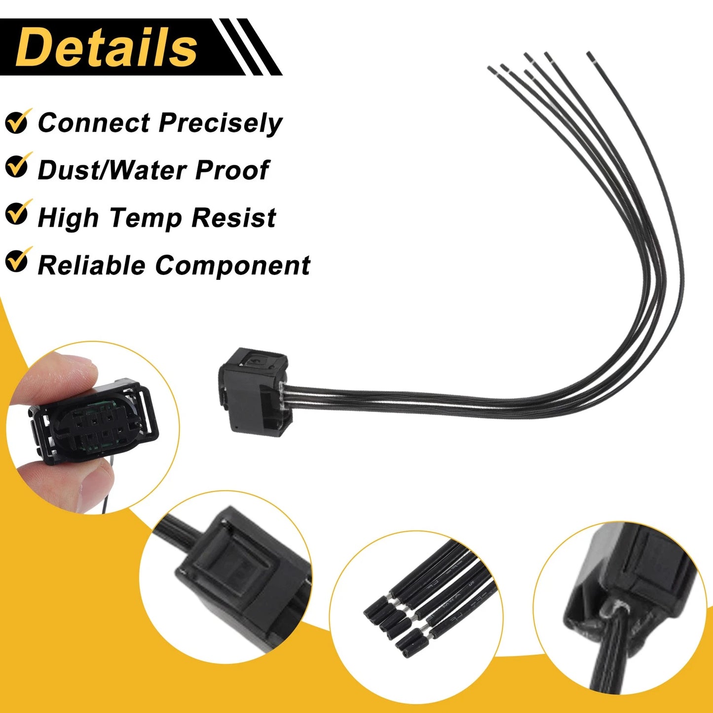 Set of 6 Pin Connector Plugs for Chrysler 200 2.4L L4 (2011–2014) No.68018956AA