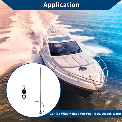 Fuel Sending Unit and Gauge Kit 0-190 Ohm 950mm for Boat Car (0–0)